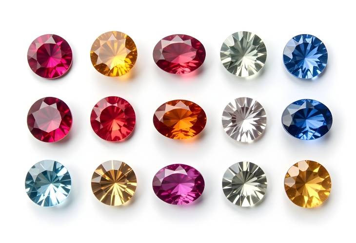 Vibrant Round and Oval Gemstone Collection